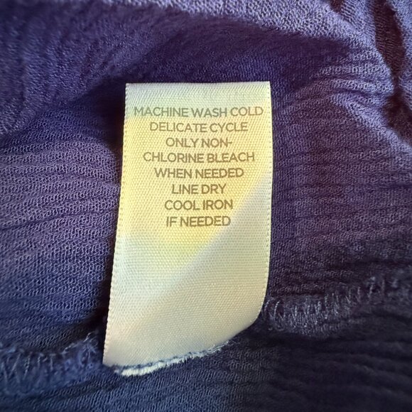 3X Avenue Solid Blue Blouse - Picture 4 of 4